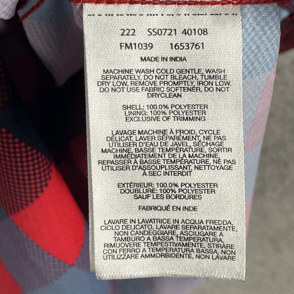 Columbia PFG Shirt Mens Medium Red Blue Plaid Short Sleeve Omni-Shade Fishing - Picture 13 of 13